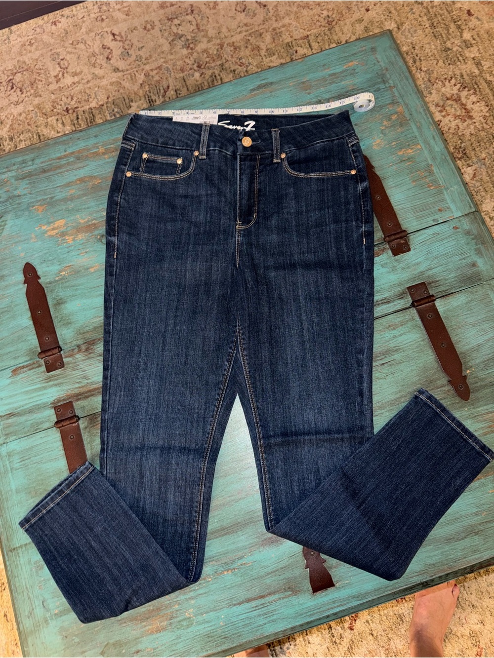 Seven7 Dark Blue Skinny Jeans